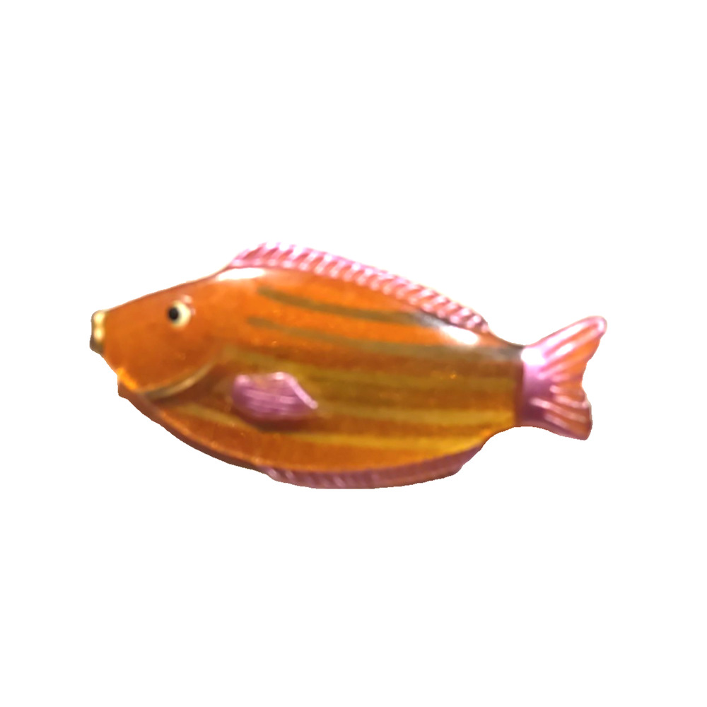 Orange Fish Hair Barrette Tension Ocean Beach Party